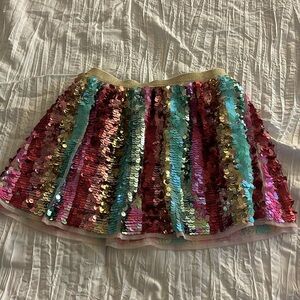Girls colorful sequined skirt